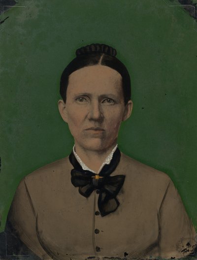 Porträtt av en kvinna,1860-talet (foto) av American Photographer