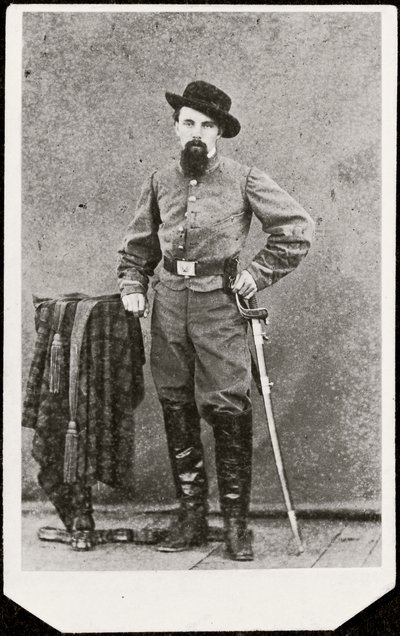 Porträtt av en soldat (svartvitt foto) av American Photographer