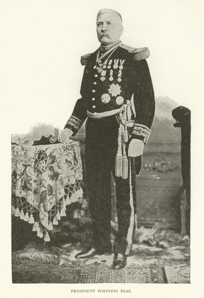 President Porfirio Diaz (svartvitt fotografi) av American Photographer