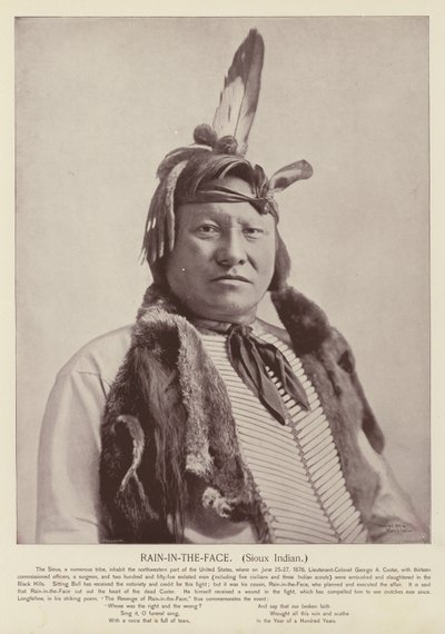 Regn-i-ansiktet, Sioux-indian av American Photographer