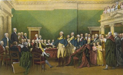 General Washingtons avskedsansökan, Annapolis den 23 december 1783 (färgfoto) av American Photographer