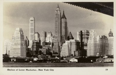 Skyline över Lower Manhattan, New York City, USA (svartvitt foto) av American Photographer