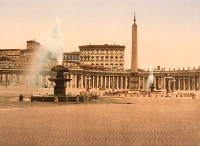 Petersplatsen i Vatikanen, Rom, ca 1890-1900 (fotomekaniskt tryck) av American Photographer