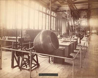 Stephen F. Whitman & Sons utställning i Machinery Hall of the Centennial Exposition, Philadelphia av American Photographer