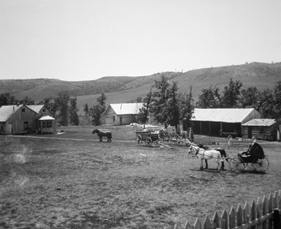 The Haylie Ranch, Crook County, Wyoming, ca 1890 (s/v foto) av American Photographer