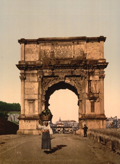 Titus triumfbåge, Rom, ca 1890-1900 (fotomekaniskt tryck) av American Photographer