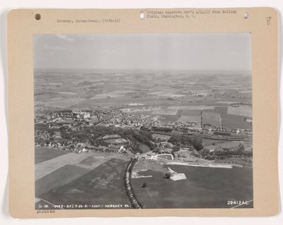 Utsikt över Hershey, Pennsylvania, 26 maj 1931 (s/v-foto) av American Photographer