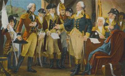 Washington avböjer öppningar från Cornwallis vid Yorktown, Virginia (färgfoto) av American Photographer