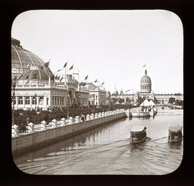 Worlds Columbian Exposition: Horticultural Building och Illinois State Building, Chicago, 1893 (lanternbild) av American Photographer