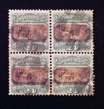 24-cents undertecknande av självständighetsförklaringen block av fyra, 1869 av American School