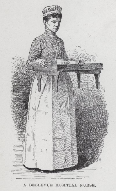 En Bellevue Hospital Sjuksköterska (litho) av American School