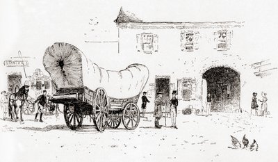 En Conestoga-vagn i Bull