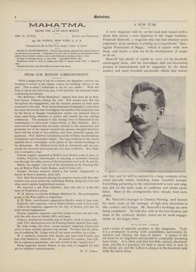 En ny stjärna, Frederick Bancroft av American School