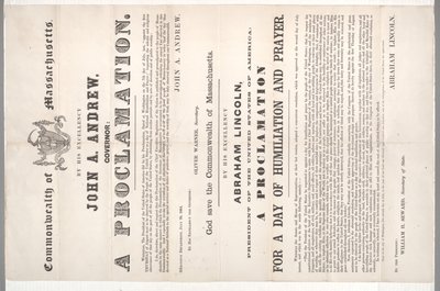 En proklamation om en dag av förödmjukelse och böne, 28 juli 1864 av American School