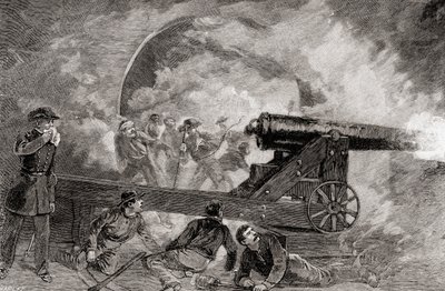 En kasematt under bombardementet vid slaget vid Fort Sumter, 12 april14 av American School