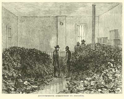 Utrustning överlämnade av Johnston, april 1865 av American School