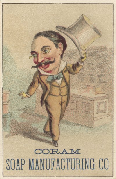 Annons för Coram Soap Manufacturing Co, ca 1880 av American School