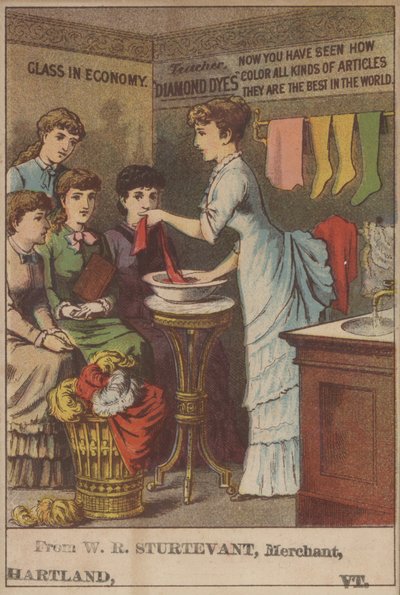 Annons för diamantfärger (färg litho) av American School