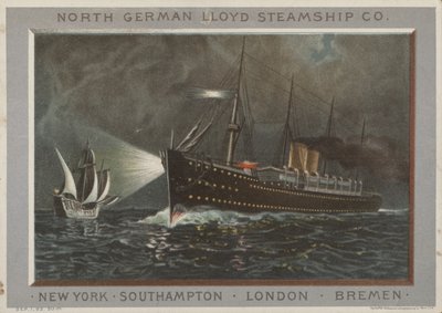 Annons för det nordtyska Lloyd Steamship Company av American School