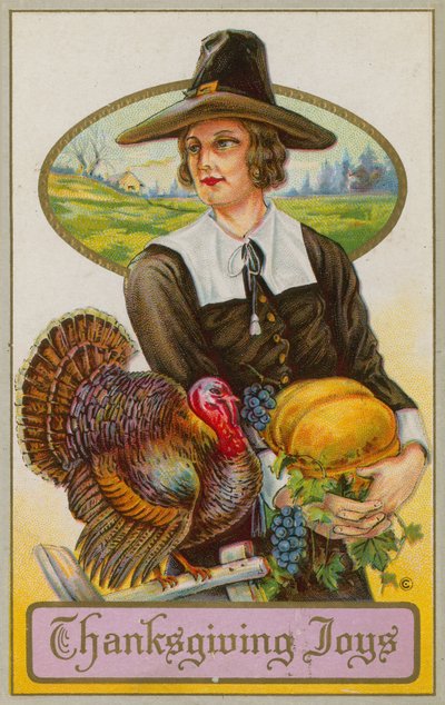 Amerikansk Thanksgiving Day-kort av American School