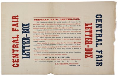 Kungörelse för Centralmässans brevlådor, c.1864 av American School