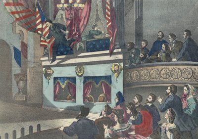 Mordet på presidenten Abraham Lincoln, ca 1865 av American School