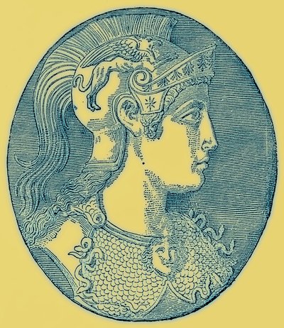 Athene, illustration från History of Greece av Victor Duruy, publicerad 1890 (digitalt förbättrad bild) av American School