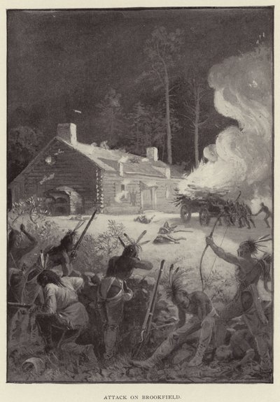 Attack mot Brookfield (litografi) av American School