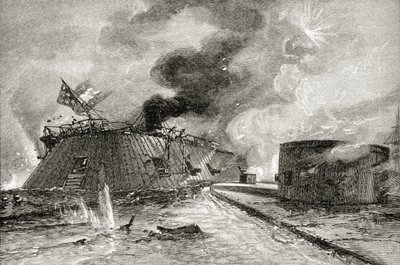 Battle between the Monitor and Merrimac 1862, från 