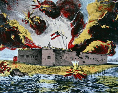 Bombardement av Fort Pulaski, Cockspur Island, Georgia av American School