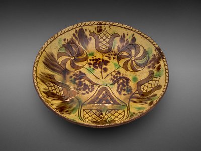 Skål, ca 1800 (glasgods) av American School