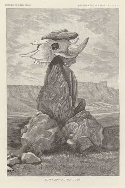 Buffalo-Head Monument av American School
