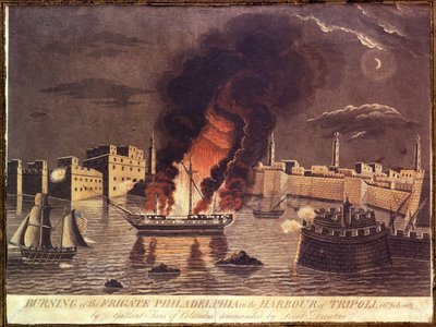Bränning av fregatten Philadelphia, i hamnen i Tripoli den 16 februari 1804 av American School