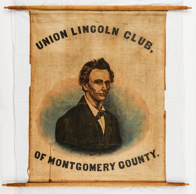 Kampanjbanner för Abraham Lincoln, Montgomery County av American School