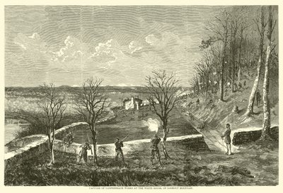 Capture of Confederate arbetar i Vita huset, på Lookout Mountain, november 1863 av American School