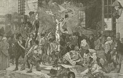 Capture of the Bastille, målning av Francois Flameng av American School