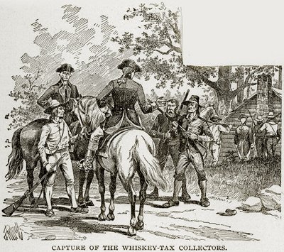 Capture of the Whisky-Tax Collectors, illustration från Columbus och Columbia, ca 1893 av American School