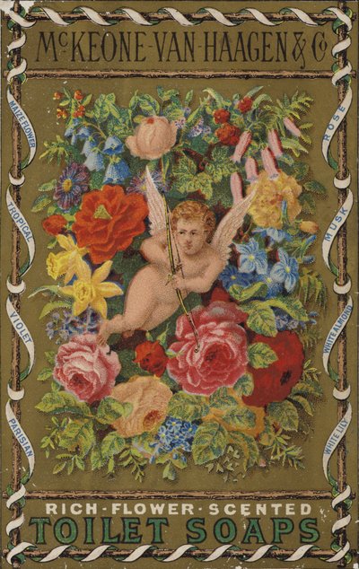 Kerub med blommor av American School