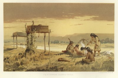 Chippewa ställnings begravning av American School