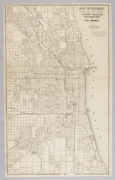 Karta över staden Chicago av American School