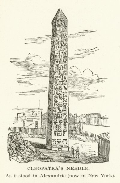 Cleopatras Needle, som den stod i Alexandria, nu i New York av American School