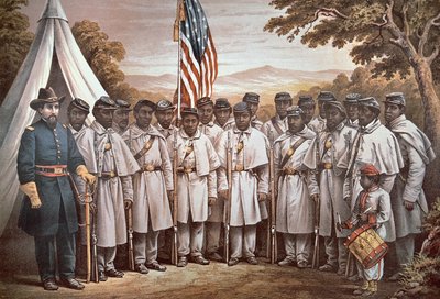 "Come and Join Us Brothers", facklig rekryteringsaffisch riktad till svarta volontärer (färg litho) av American School