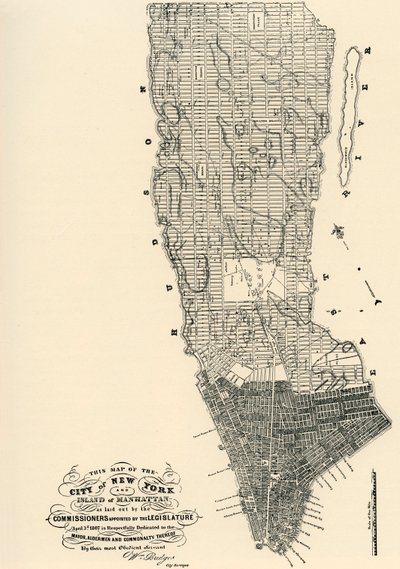 Kommissionärernas karta över Manhattan av American School