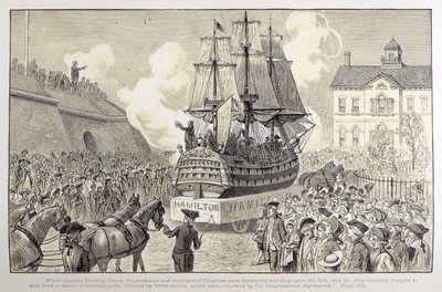 Kongressens parad och firande, c.1790 av American School
