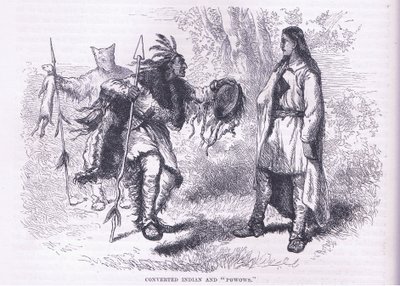 Konverterade indianer "Powows" 1695, illustration från Cassell