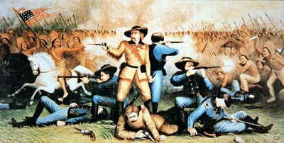 Custers sista ställning vid slaget vid Little Bighorn, 25 juni av American School