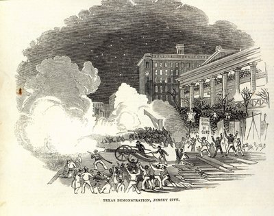 Demonstration i Jersey City till förmån för annekteringen av USA:s Texas, illustration från 