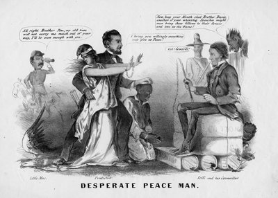 Desperate peace man, publicerad av Currier & Ives, New York, c.1866 av American School