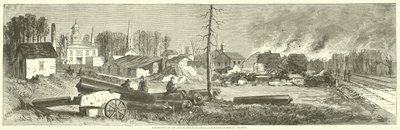 Förstörelse av depåer, offentliga byggnader och fabriker i Atlanta, november 1864 av American School