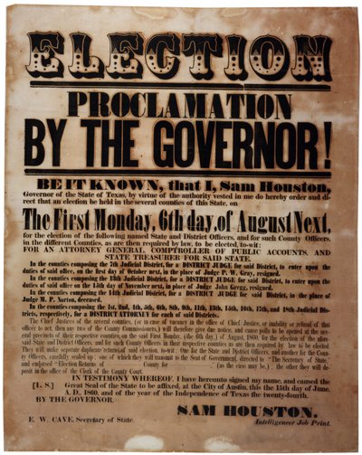 Valkungörelse av guvernören! (val före inbördeskriget), 15 juni 1860 av American School